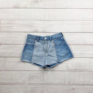 Gap Kids High Rise Denim Shorts “Shortie” Two Tone Blue Jean Cutoff Shorts 12
